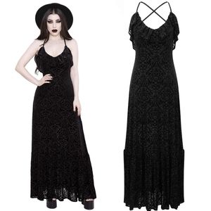 Killstar Eloise burned velvet maxi dress HARD TO FIND